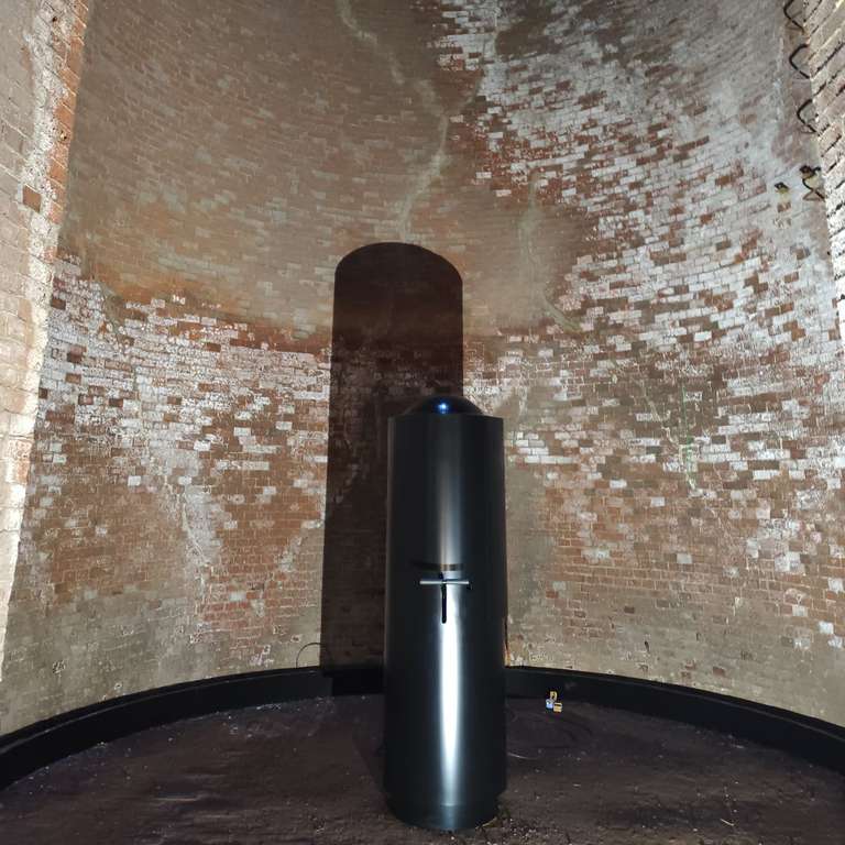 Leuchtzylinder Kamin